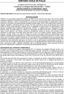 SERVIZIO CIVILE IN ITALIA - SCHEDA SINTETICA DEL PROGETTO - Focsiv