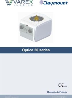 Optica 20 series - Manuale dell'utente - Varex Imaging