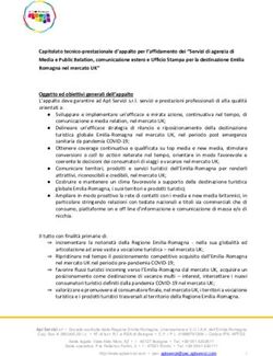 Capitolato tecnico-prestazionale d'appalto per l'affidamento dei "Servizi di agenzia di Media e Public Relation, comunicazione estero e Ufficio ...