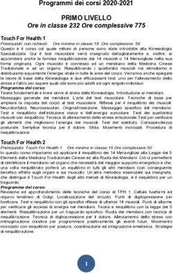 PRIMO LIVELLO Programmi dei corsi 2020-2021 - Iksen
