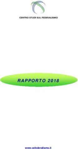 RAPPORTO 2018 - Centro Studi sul Federalismo