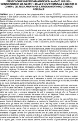 PRESENTAZIONE LINEE PROGRAMMATICHE DI MANDATO 2016-2021 - COMUNICAZIONE DI CUI ALL'ART. 14 DELLO STATUTO COMUNALE E DELL'ART. 24, COMMA 8, DEL ...