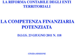 LA COMPETENZA FINANZIARIA POTENZIATA - LA RIFORMA CONTABILE DEGLI ENTI TERRITORIALI