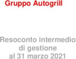 Gruppo Autogrill Resoconto intermedio di gestione al 31 marzo 2021