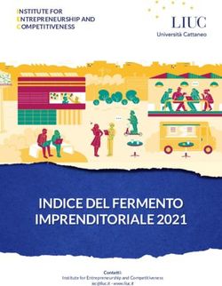 INDICE DEL FERMENTO IMPRENDITORIALE 2021 - INSTITUTE FOR ENTREPRENEURSHIP AND COMPETITIVENESS - Italia Compete