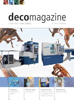 Decomagazine 57 02/11 ITALIANO - THINK PARTS THINK TORNOS - Soddisfare le esigenze del cliente