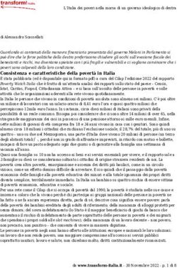 Consistenza e caratteristiche della povert&agrave; in Italia
