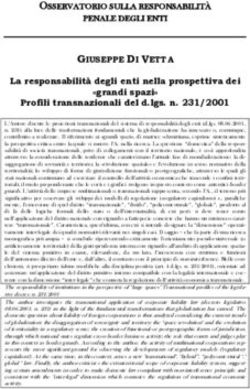 GIUSEPPE DI VETTA La responsabilit&agrave; degli enti nella prospettiva dei "grandi spazi" Profili transnazionali del d.lgs. n. 231/2001