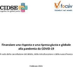 Finanziare una risposta e una ripresa giusta e globale alla pandemia da COVID-19 - Il ruolo della cancellazione del debito, della ristrutturazione ...