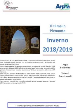 Inverno 2018/2019 Il Clima in Piemonte - Arpa Piemonte