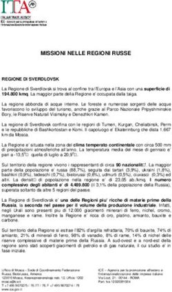 MISSIONI NELLE REGIONI RUSSE - CCIR