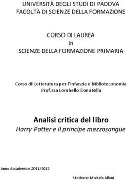 UNIVERSIT&Agrave; DEGLI STUDI DI PADOVA FACOLT&Agrave; DI SCIENZE DELLA FORMAZIONE CORSO DI LAUREA