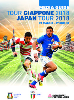 TOUR GIAPPONE 2018 JAPAN TOUR 2018 - 21 MAGGIO - 17 GIUGNO - Federazione Italiana Rugby