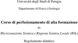 Corso di perfezionamento di alta formazione - Universit&agrave; degli Studi di Perugia Microzonazione Sismica e Risposta Sismica Locale (RSL) ...