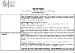 Curriculum Scientifico Dott. Carlo Terzaroli - Dottorato di Ricerca in Scienze della Formazione e Psicologia - UniFI