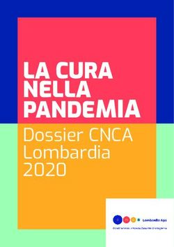 LA CURA NELLA PANDEMIA - Dossier CNCA Lombardia 2020