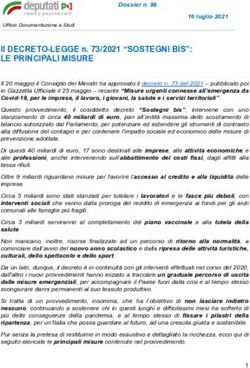 Il DECRETO-LEGGE n. 73/2021 "SOSTEGNI BIS": LE PRINCIPALI MISURE
