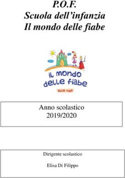 P.O.F. Scuola dell'infanzia Il mondo delle fiabe - Anno scolastico 2019/2020 Dirigente scolastico
