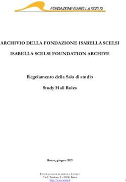 ARCHIVIO DELLA FONDAZIONE ISABELLA SCELSI ISABELLA SCELSI FOUNDATION ARCHIVE - Regolamento della Sala di studio Study Hall Rules - Roma, giugno ...