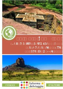 ETIOPIA STORICA chiese rupestri e patrimoni UNESCO dal Tigrai al Nilo Azzurro 25 aprile - 5 maggio 2020 - La forma del viaggio