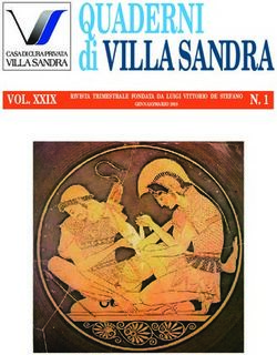 QUADERNI diVILLA SANDRA - N. 1 VOL. XXIX