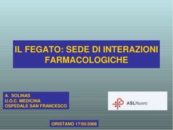 IL FEGATO: SEDE DI INTERAZIONI FARMACOLOGICHE - A. SOLINAS U.O.C. MEDICINA OSPEDALE SAN FRANCESCO