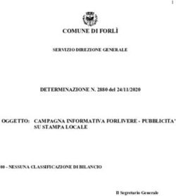 COMUNE DI FORL&Igrave; OGGETTO: CAMPAGNA INFORMATIVA FORLIVERE - PUBBLICITA' SU STAMPA LOCALE - DETERMINAZIONE N. 2880 del 24/11/2020