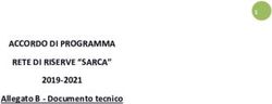ACCORDO DI PROGRAMMA RETE DI RISERVE "SARCA" - 2019-2021 Allegato B - Documento tecnico