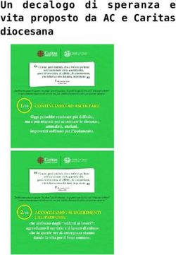 Un decalogo di speranza e vita proposto da AC e Caritas diocesana - Diocesi Brindisi-Ostuni