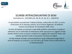 SCAMBI INTRACOMUNITARI DI BENI - ODCEC Torino