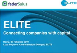 ELITE Connecting companies with capital - Roma, 28 Febbraio 2019 Luca Peyrano, Amministratore Delegato ELITE - Federsalus