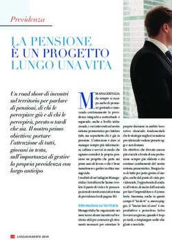 LA PENSIONE &Egrave; UN PROGETTO LUNGO UNA VITA