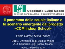 "CCM Indoor School" Il panorama delle scuole italiane e lo scenario emergente dal progetto