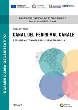 CANAL DEL FERRO-VAL CANALE - La Strategia Nazionale per le Aree Interne e i nuovi assetti istituzionali - OT11-OT2