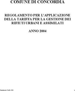 COMUNE DI CONCORDIA REGOLAMENTO PER L'APPLICAZIONE DELLA TARIFFA PER LA GESTIONE DEI RIFIUTI URBANI E ASSIMILATI ANNO 2004