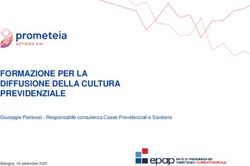 FORMAZIONE PER LA DIFFUSIONE DELLA CULTURA PREVIDENZIALE - Giuseppe Patriossi - Responsabile consulenza Casse Previdenziali e Sanitarie