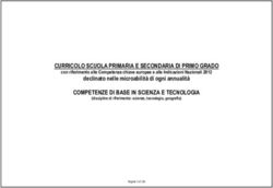 CURRICOLO SCUOLA PRIMARIA E SECONDARIA DI PRIMO GRADO