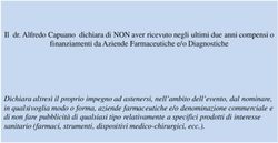 Il dr. Alfredo Capuano dichiara di NON aver ricevuto negli ultimi due anni compensi o finanziamenti da Aziende Farmaceutiche e/o Diagnostiche ...