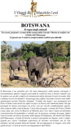 BOTSWANA - I Viaggi di Maurizio Levi