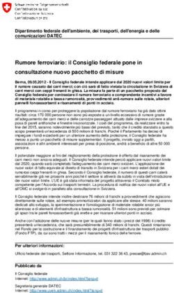 Rumore ferroviario: il Consiglio federale pone in consultazione nuovo pacchetto di misure