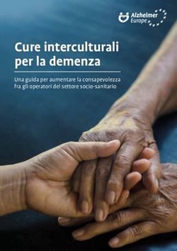 Cure interculturali per la demenza - Una guida per aumentare la consapevolezza fra gli operatori del settore socio-sanitario - Alzheimer Europe