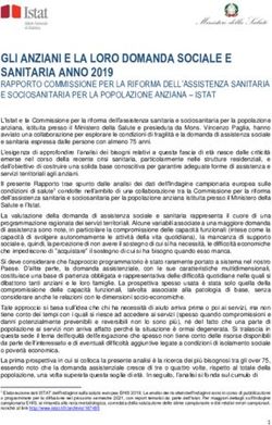 GLI ANZIANI E LA LORO DOMANDA SOCIALE E SANITARIA ANNO 2019 - Istat