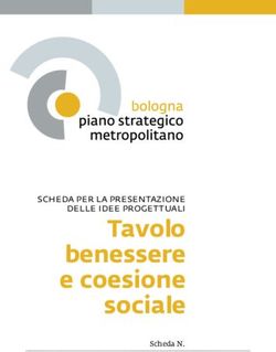 Tavolo benessere e coesione sociale - scheda per la presentazione delle idee progettuali