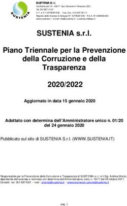 SUSTENIA s.r.l. Piano Triennale per la Prevenzione della Corruzione e della Trasparenza 2020/2022 - Sustenia Srl