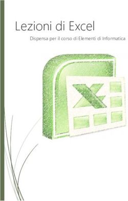 Lezioni di Excel Dispensa per il corso di Elementi di Informatica - Moodle@Units