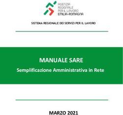 MANUALE SARE - MARZO 2021 Semplificazione Amministrativa in Rete SISTEMA REGIONALE DEI SERVIZI PER IL LAVORO - Agenzia regionale per il lavoro