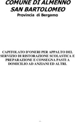 COMUNE DI ALMENNO SAN BARTOLOMEO - CAPITOLATO D'ONERI PER APPALTO DEL SERVIZIO DI RISTORAZIONE SCOLASTICA E PREPARAZIONE E CONSEGNA PASTI A ...