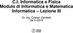 C.I. Informatica e Fisica Modulo di Informatica e Matematica Informatica - Lezione III - Dr. Ing. Cristian Zambelli 26/11/2019 - Unife