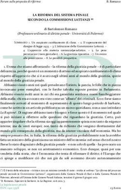 LA RIFORMA DEL SISTEMA PENALE SECONDO LA COMMISSIONE LATTANZI ( ) - La legislazione ...