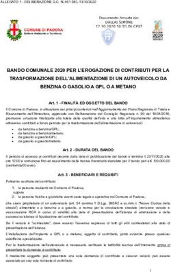 BANDO COMUNALE 2020 PER L'EROGAZIONE DI CONTRIBUTI PER LA TRASFORMAZIONE DELL'ALIMENTAZIONE DI UN AUTOVEICOLO DA BENZINA O GASOLIO A GPL O A ...